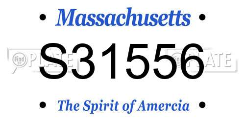 S31556 Massachusetts License Plate