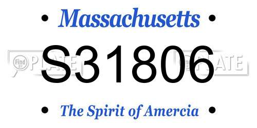 S31806 Massachusetts License Plate