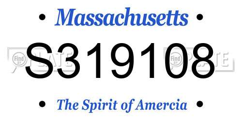 S319108 Massachusetts License Plate