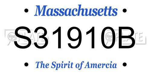 S31910B Massachusetts License Plate