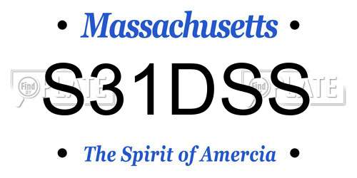 S31DSS Massachusetts License Plate