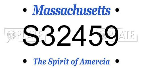 S32459 Massachusetts License Plate