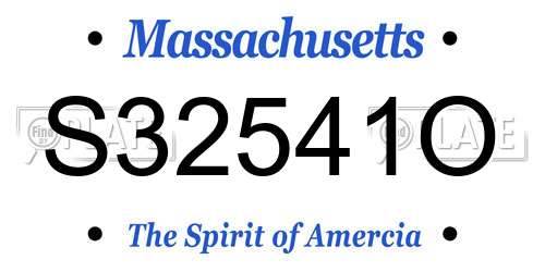 S32541O Massachusetts License Plate