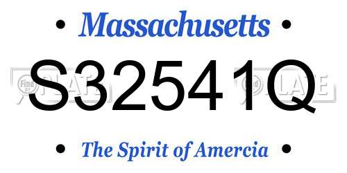 S32541Q Massachusetts License Plate