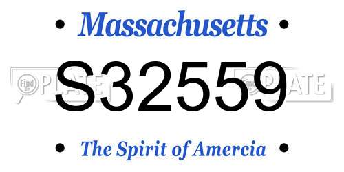 S32559 Massachusetts License Plate