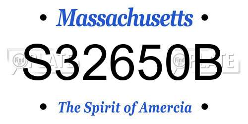 S32650B Massachusetts License Plate