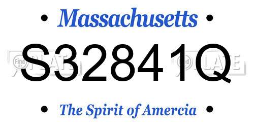 S32841Q Massachusetts License Plate