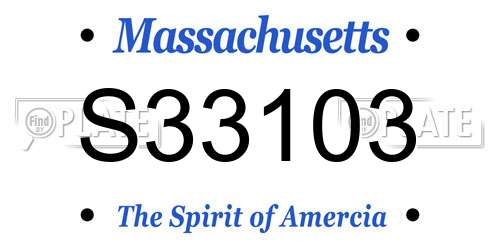 S33103 Massachusetts License Plate