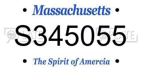 S345055 Massachusetts License Plate