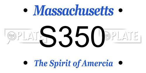 S350 Massachusetts License Plate