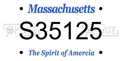 S35125 Massachusetts License Plate