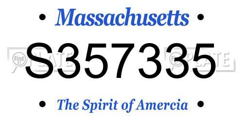 S357335 Massachusetts License Plate