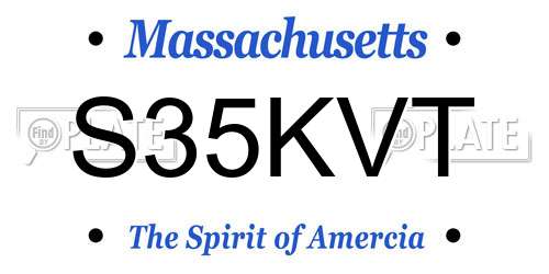 S35KVT Massachusetts License Plate
