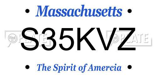 S35KVZ Massachusetts License Plate