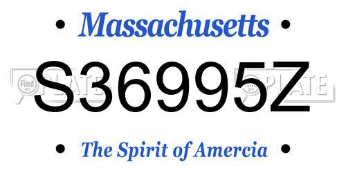 S36995Z Massachusetts License Plate