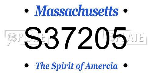 S37205 Massachusetts License Plate