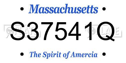 S37541Q Massachusetts License Plate