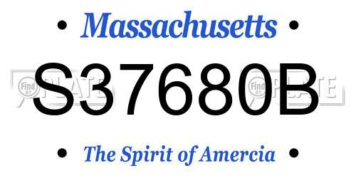 S37680B Massachusetts License Plate