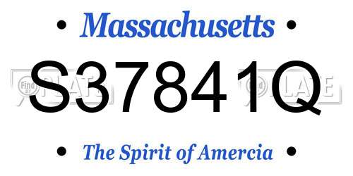 S37841Q Massachusetts License Plate
