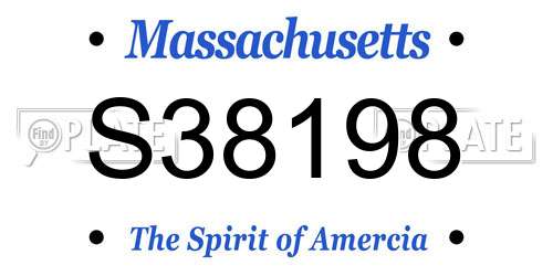 S38198 Massachusetts License Plate