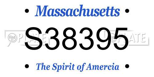S38395 Massachusetts License Plate