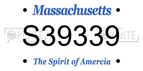 S39339 Massachusetts License Plate