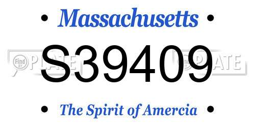 S39409 Massachusetts License Plate