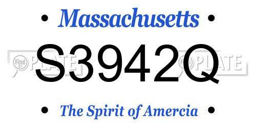 S3942Q Massachusetts License Plate