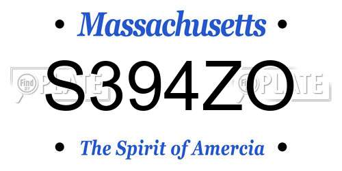 S394ZO Massachusetts License Plate