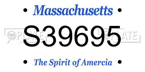 S39695 Massachusetts License Plate