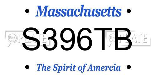 S396TB Massachusetts License Plate