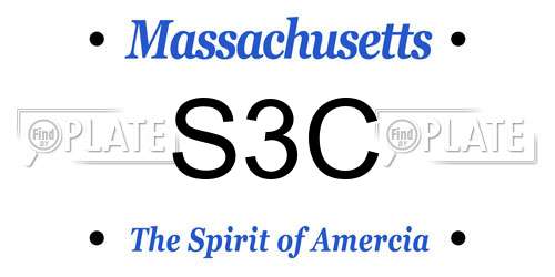 S3C Massachusetts License Plate