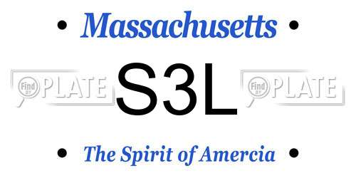 S3L Massachusetts License Plate