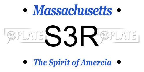 S3R Massachusetts License Plate