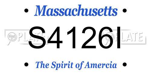 S4126I Massachusetts License Plate