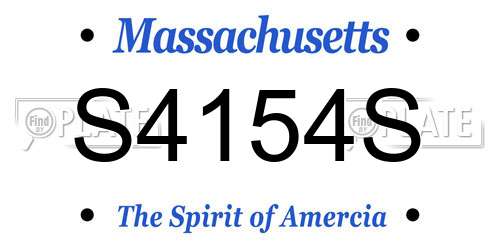 S4154S Massachusetts License Plate