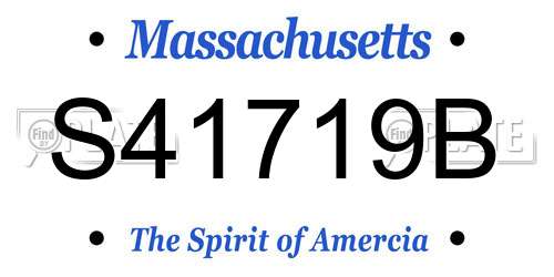 S41719B Massachusetts License Plate