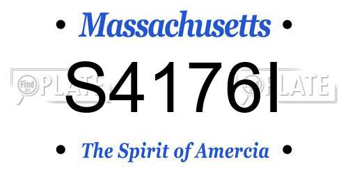 S4176I Massachusetts License Plate