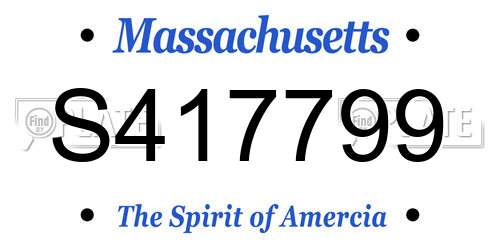 S417799 Massachusetts License Plate