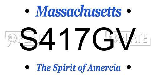 S417GV Massachusetts License Plate