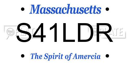 S41LDR Massachusetts License Plate