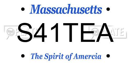 S41TEA Massachusetts License Plate