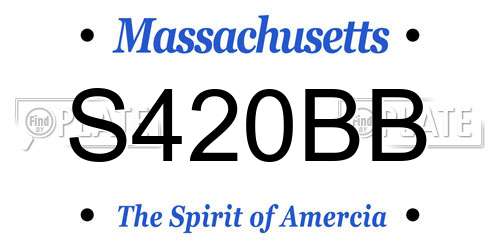 S420BB Massachusetts License Plate
