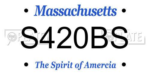 S420BS Massachusetts License Plate