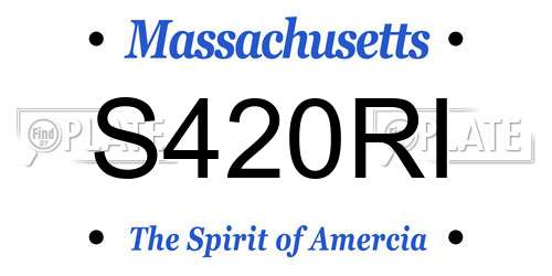 S420RI Massachusetts License Plate