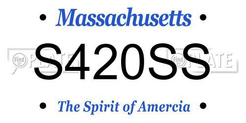 S420SS Massachusetts License Plate