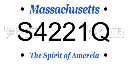 S4221Q Massachusetts License Plate