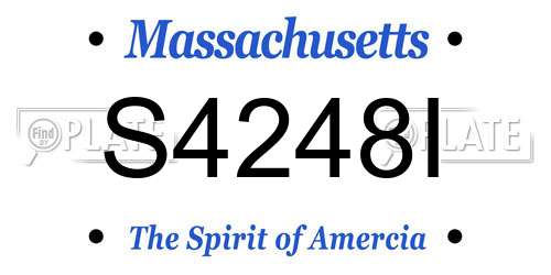 S4248I Massachusetts License Plate