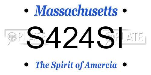 S424SI Massachusetts License Plate