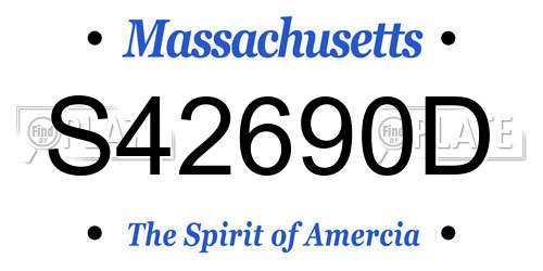 S42690D Massachusetts License Plate